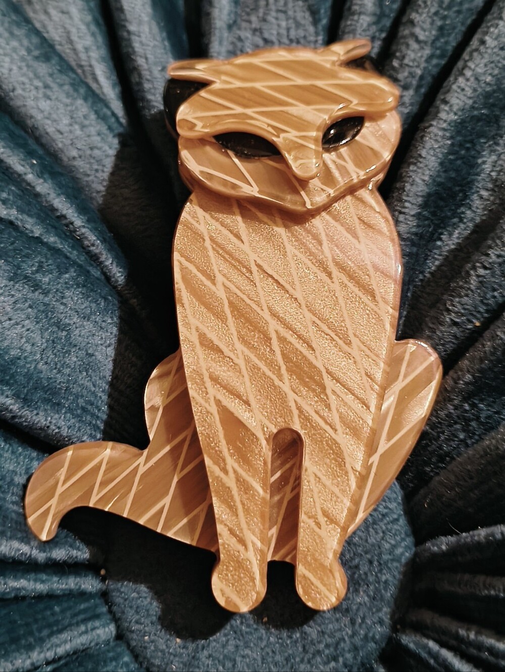 "Sacha" Cat Brooch, Like New